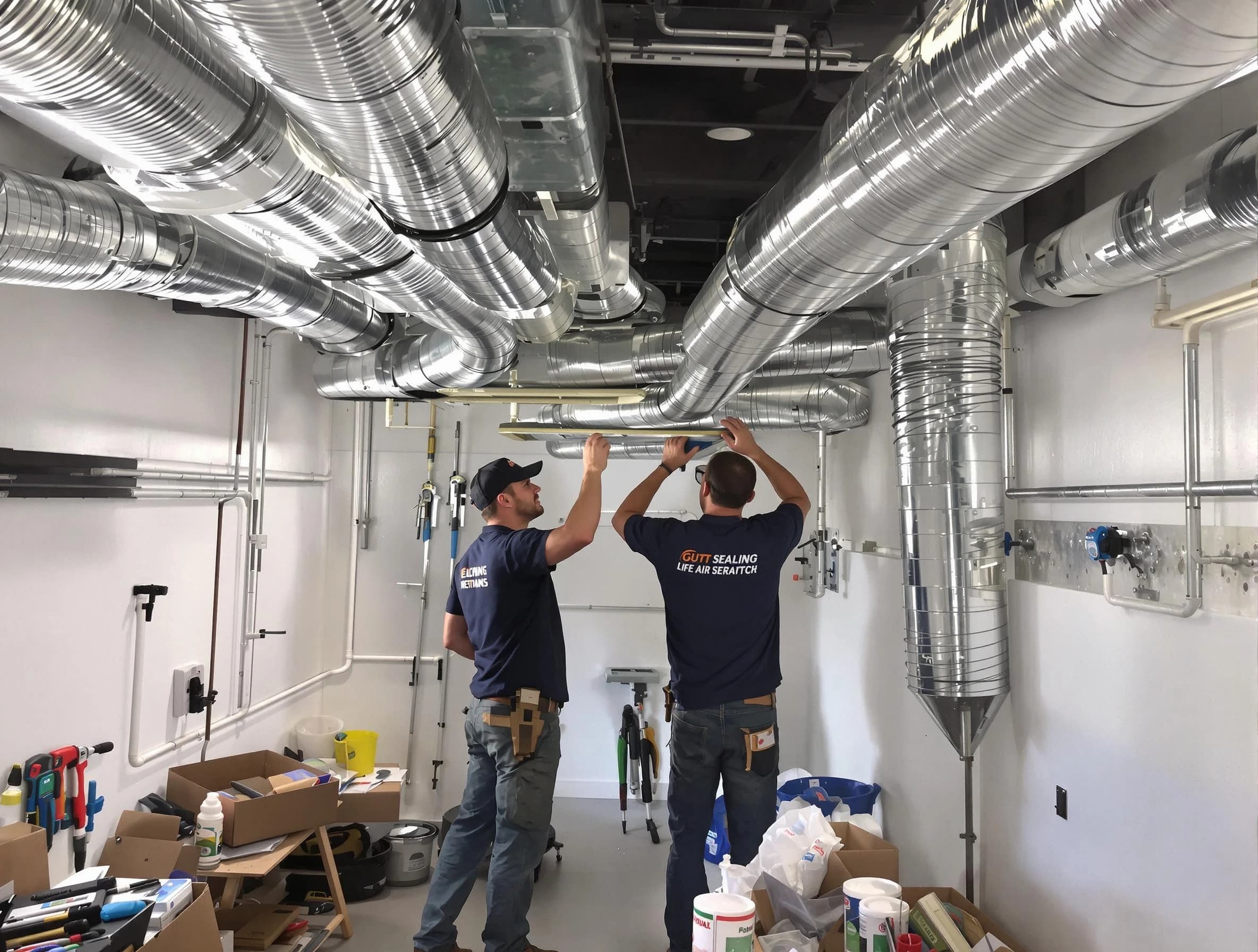 Jonesboro Air Duct Cleaning technician applying professional duct sealing solutions in Jonesboro