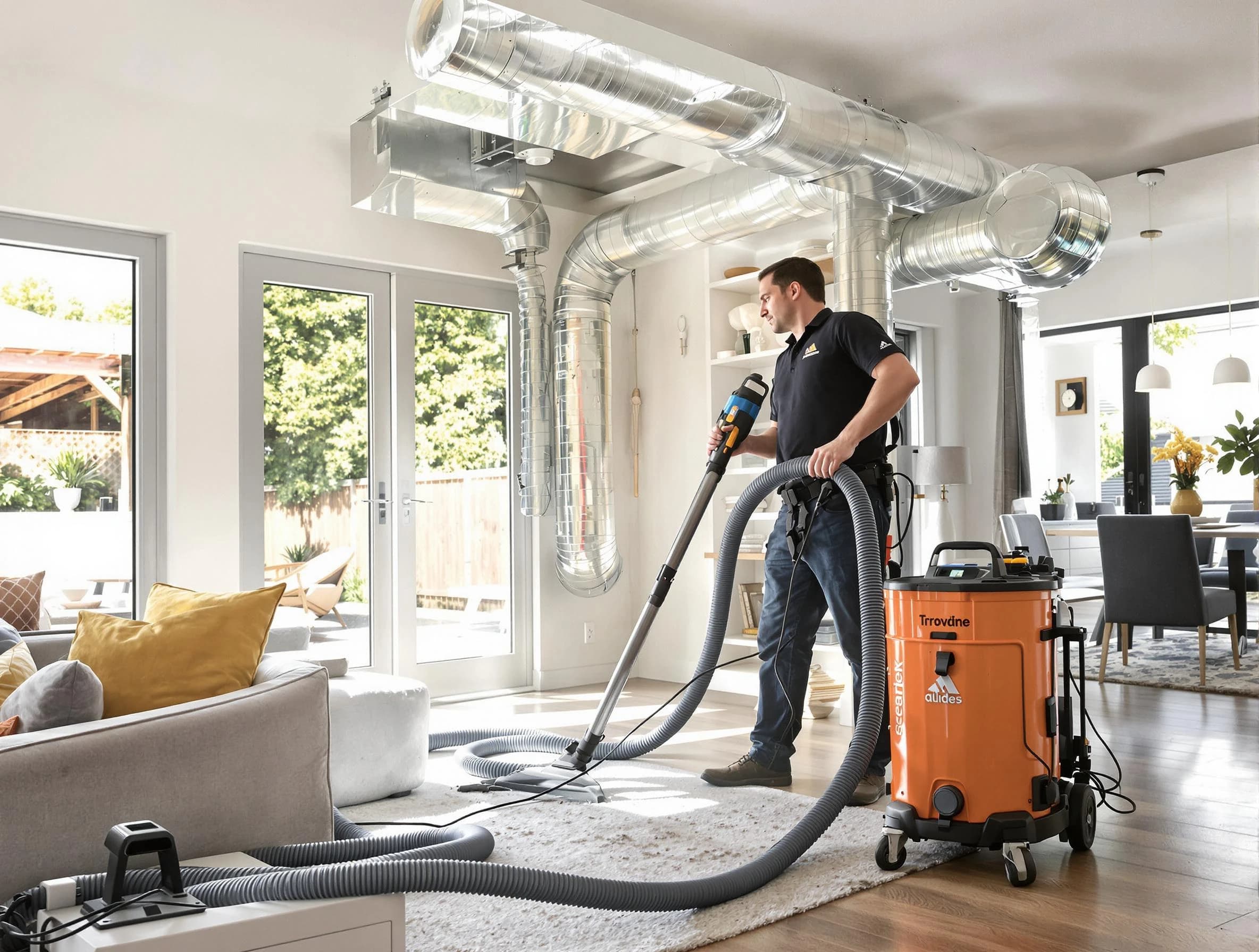 Jonesboro Air Duct Cleaning specialist performing thorough residential duct cleaning using advanced equipment in Jonesboro