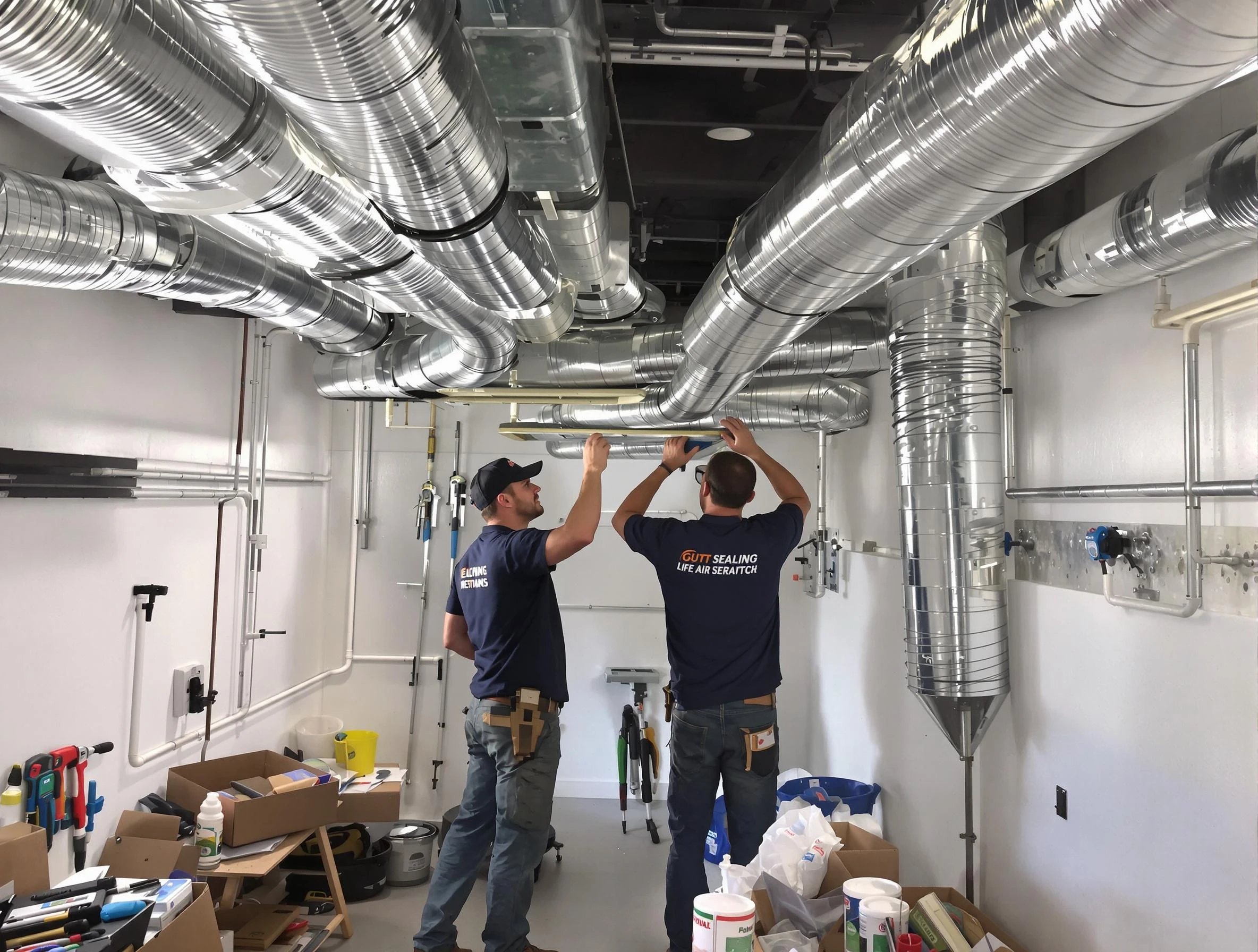 Jonesboro Air Duct Cleaning technician applying professional duct sealing solutions in Jonesboro