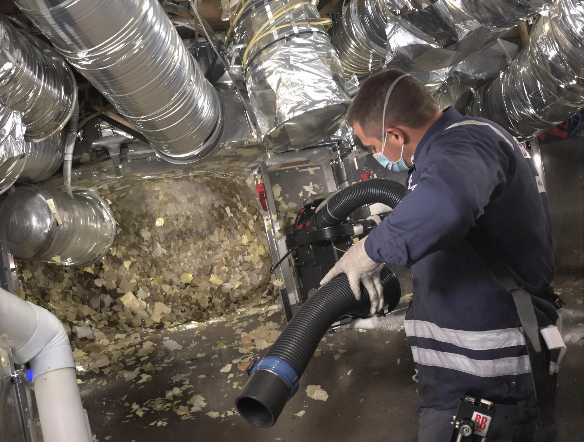 Jonesboro Air Duct Cleaning specialist operating negative pressure cleaning equipment for thorough duct maintenance in Jonesboro